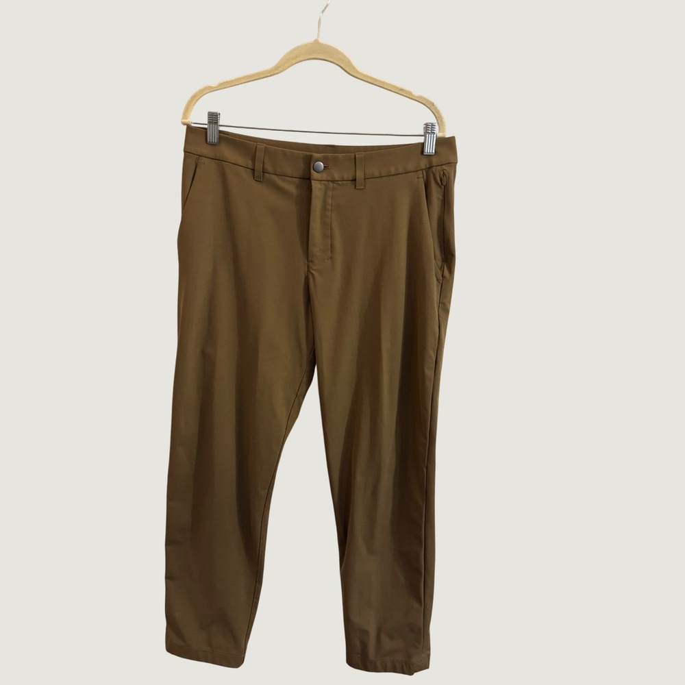 Lululemon Commission Slim Fit Pants Mens 33 Brown Technical Trousers LM5AR2S